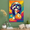 thumbnail image 3 of Lhasa Apso Dog American Football Art Canvas – Lhasa Apso Dog Playing American Football Wall Art, Dog Lover Canvas, Sports Theme Decor for Living Room, 3 of 5