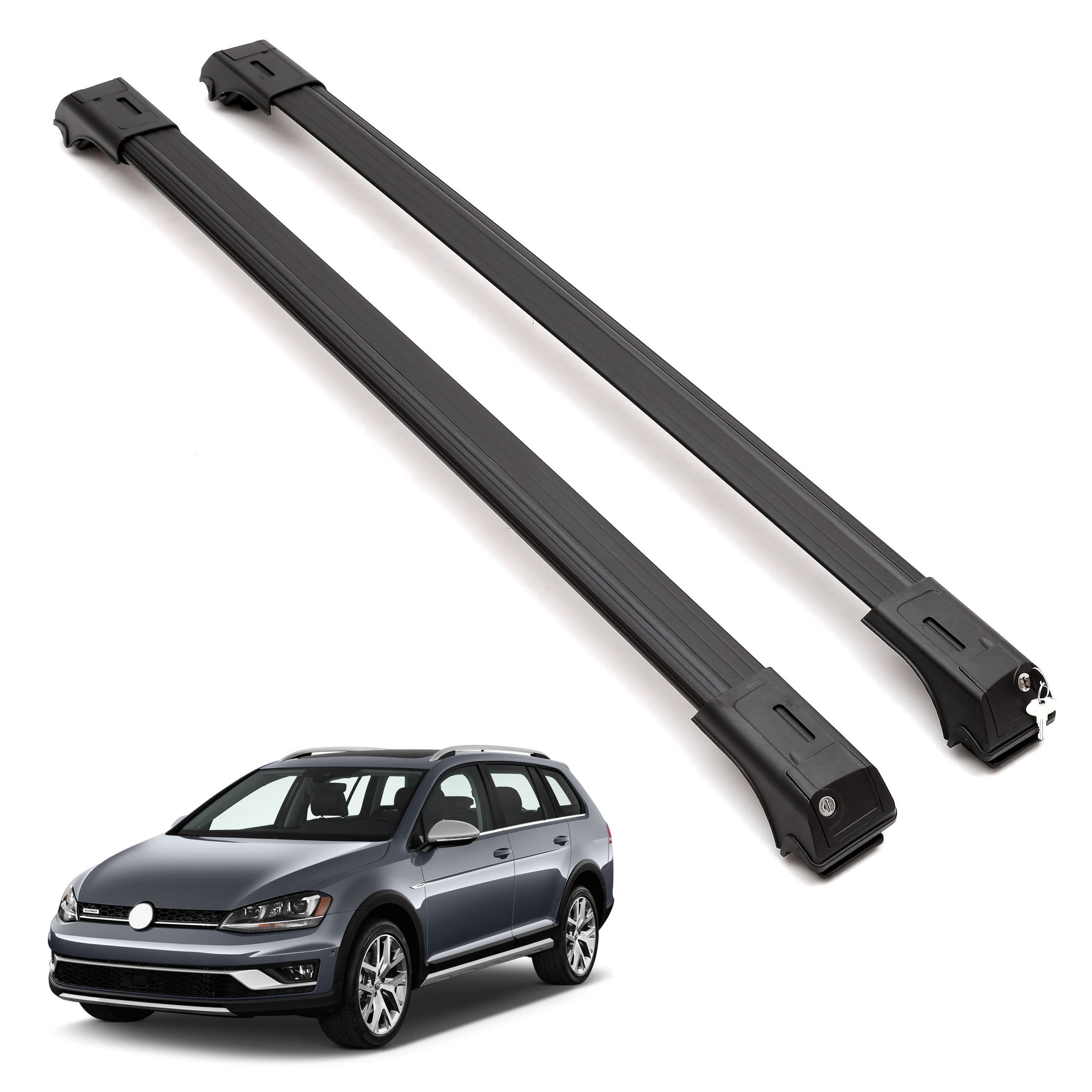 ERKUL Roof Rack Cross Bars for VW Volkswagen Golf SW Alltrack 20132019 Aluminum Lockable