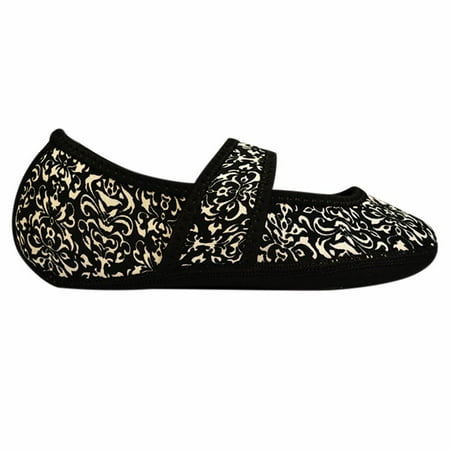 Nufoot Betsy Lou Fuzzies Women s Shoes  Best Foldable & Flexible Flats  Slipper Socks  Travel Slippers & Exercise Shoes  Dance Shoes  Yoga Socks  House Shoes  Indoor Slippers  Medium  Midnight