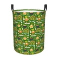 thumbnail image 1 of Balery traditional Irish colours Cesta de ropa redonda con asas, impermeable, independiente, para ropa, juguetes, dormitorio y familia-Medium, 1 of 6