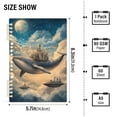 thumbnail image 2 of FORMRS 1-Subject Spiral Notebook 8" x 5" College Ruled 60 Refillable Sheet, 2 Pack, Floating Whale, 2 of 7