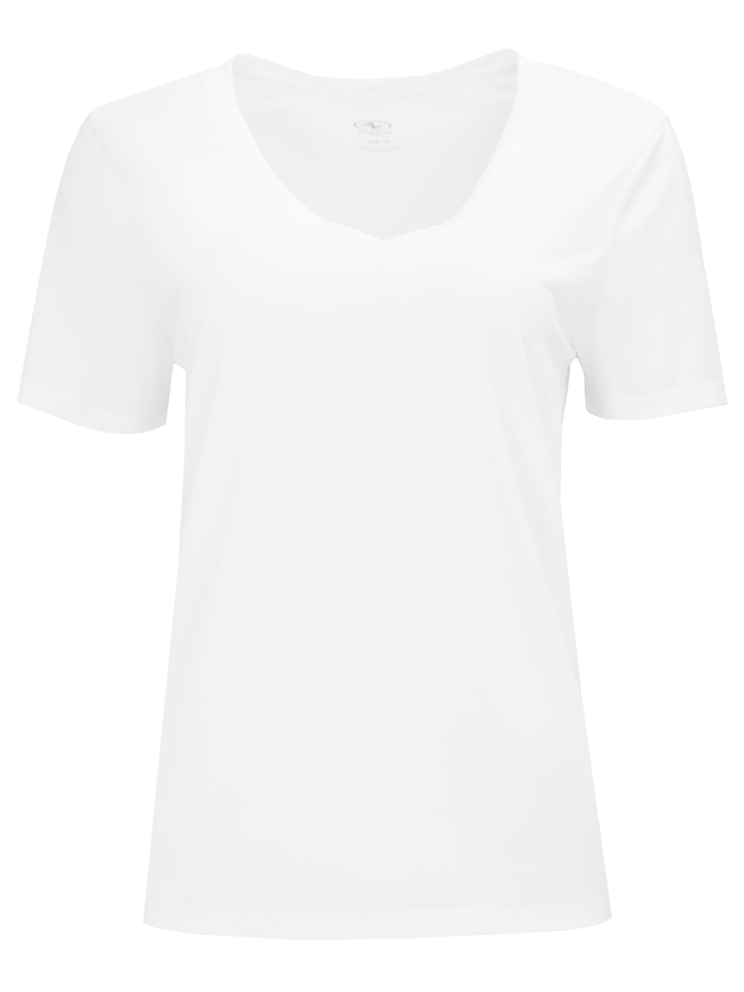 Athletic Works Women's Active Texture Knit V-Neck Tee, Sizes XS-XXXL