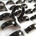 thumbnail image 4 of K-KED 100pcs BLACK MIX 4mm 6mm 8mm Band Wedding Stainless Steel Rings Unisex Jewelry, 4 of 8