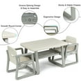 thumbnail image 6 of Spaco Kids Table and 2 Chairs Set with Storage Shelf-White, Toddler Table and Chair Set for Arts & Crafts, Snack Time, Homeschooling, Homework, 6 of 8