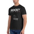 thumbnail image 4 of Black Rocky Balboa Men's Short Shirt 3D Printed Sleeve Fashion T Shirt Round Neck Gift Tee, 4 of 8