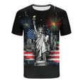 thumbnail image 7 of Stamzod 4Th of July Graphic Tees and Shorts Outfits for Men Streetwear Summer Short Sleeve Plus Size Track Suit with Pocket Daily Casual Sweatsuits for Men Black L, 7 of 7