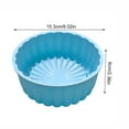 thumbnail image 3 of 6-Inch Multi-Fold Sunflower Silicone Cake Mold | Floral Lace Baking Pan for Pastries & Bread | Oven, Microwave, Dishwasher & Refrigerator Safe | Pink, Blue, Green Colors, 3 of 7