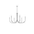 thumbnail image 5 of Living District Layne 42" 6-Light Transitional Metal Chandelier in Chrome, 5 of 9