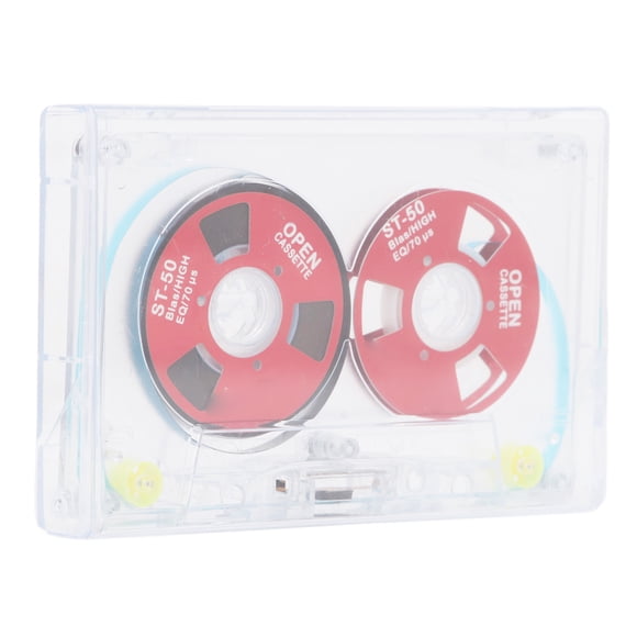 Blank Cassette Tapes for Recording Music, 46 Minutes Type I Ferric Tape, Empty Cassette Tape, PC Casing with Metal Colored Electroplated Wheel, Designed for Visual Appeal in Your