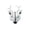 A004- White, variant on Silver Stag Animal Face Mask, Halloween Mask, Mask, Mask for Masquerade Party, Soft Latex Wildlife Deer Mask, Full 14X11 Inch Adult Size, Perfect Carnival Dress Up Prop,