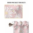 thumbnail image 6 of Pink Daisy Bathroom Window Curtain, Spring Floral Elegant Pastoral Botanical Light Filtering Coffee Kitchen Curtains, Bedroom Living Room Curtains 2 Panel 84"x45", 6 of 6
