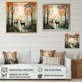 thumbnail image 4 of Designart "Deer Family in Green and Orange Serenity III" Animals Framed Wall Art Decor - Modern Orange Deer Landscape Bedroom Framed Canvas Wall Art, 4 of 6