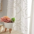 thumbnail image 3 of Peri Home Gates Tufted Chenille Rod Pocket Window Curtain Panel Pair, 84", Winter White, 3 of 5