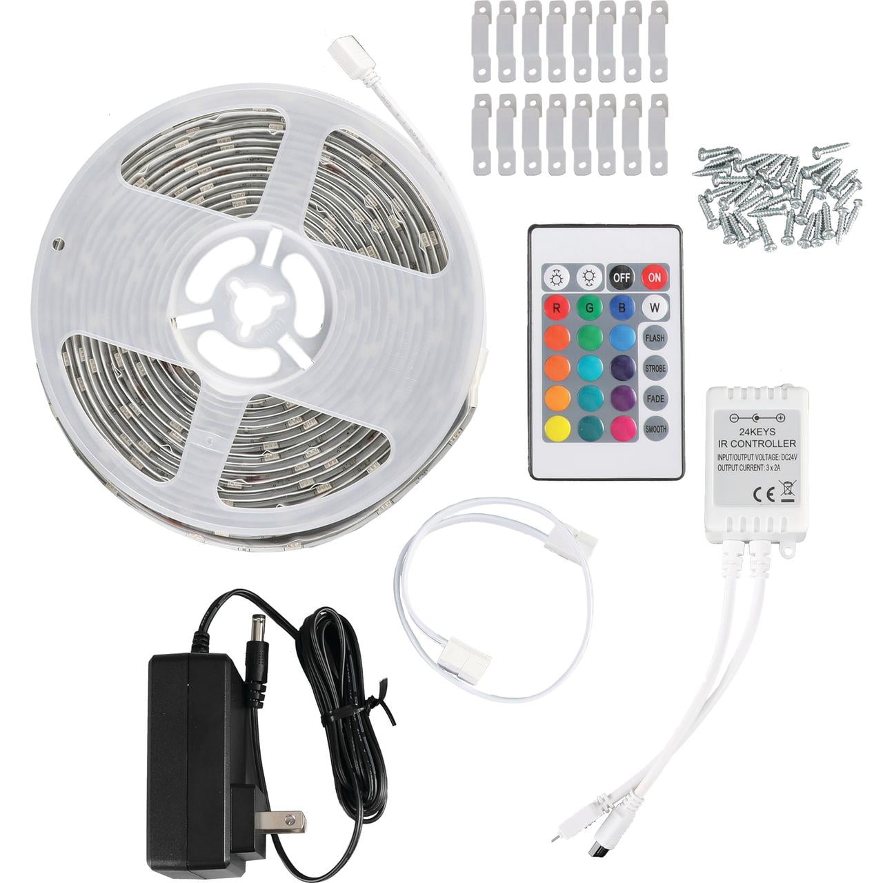 Pinegreen Lighting 18' RGB LED Tape Light with Remote Control