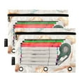 thumbnail image 5 of FORMRS 2 Pack Pencil Pouch for 3 Ring Binder with Clear Window Zipper Case, Gray Seashell, 5 of 6