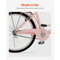 thumbnail image 6 of KFFKFF 26" Cruiser Bike, Single Speed,Rose-Colored Seaside Cycling Bike with Spacious Basket and Back Stand, Reliable & Robust Leisure Bicycle with Modifiable Saddle, 6 of 9