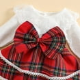 thumbnail image 6 of Infant Outfits For Girls Dress Spring And Autumn Children's Fashion Dress Princess Long Sleeve Plaid Bow Christmas Clothes, 18-24 Months, 6 of 6