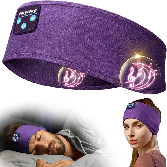 CFHADD-Sleep Headphones Bluetooth Headband - Yoga, Unisex, with Immersive Stereo Sound, 10 Hours Battery, Comfy Headband Material