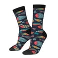 thumbnail image 1 of Fotbe Colorful Fish Calcetas Largas con Estampado para Hombre y Mujer – Calcetas de Compresión Transpirables y Elásticas, Viajar y Uso Diario Talla 5-11, 1 of 6