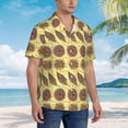 thumbnail image 6 of Uemuo Bohemia Printed Regular Fit Short Sleeve Casual Hawaiian Shirt for Men,Aloha shirt,Tropical shirt,Floral print shirt,Vacation Beach shirt-Large, 6 of 9