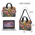 thumbnail image 3 of FORMRS 16" Laptop Sleeve Bag Carrying Case with Handle Travel Shoulder Briefcase, Large Colorful Flowers, 3 of 8