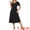 Black, variant on Women's Tiered Smocked Short Sleeve A-Line V Neck Ruffle Flowy Dress L Pink
