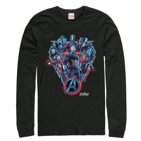 Men's Marvel Avengers: Infinity War Armor Long Sleeve Shirt Black 2X Large