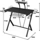 thumbnail image 3 of Mesa para Gaming Ergonómica Costway con Gancho Portavasos y Soporte para Auriculares Negro, 3 of 9