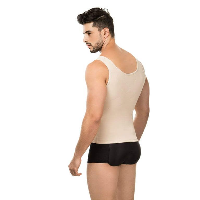 Shapewear & Fajas-Faja Para Hombre Quema Grasa - Men's Tank Top Zipper low  back Disc Posture Corrector 