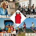 thumbnail image 4 of ONTA Collapsible Water Bottle - 18oz Reusable BPA Free Silicone Foldable Water Bottles for Gym Camping Hiking Travel Sports Water Bottle with Carabiner（Red）, 4 of 9