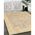 thumbnail image 2 of Ahgly Company Tapis d'Intérieur Rond Abstrait Marron Oriental, 3 Pieds Rond, 2 of 6