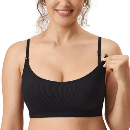 DELIMIRA Women s Nursing Bras Seamless Bralettes Wireless Maternity Breastfeeding Bra