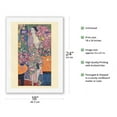 thumbnail image 2 of The Dancer - From an Original Color Painting by Gustav Klimt c.1916 - Japanese Unryu Rice Paper Art Print (Unframed) 18 x 24 in, 2 of 4