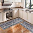 thumbnail image 3 of Kitchen Rugs Sets Of 2,Blue Boho Tribal Triangles and Arrows Pattern Anti Fatigue Kitchen Mat Rugs Non Slip Washable,Decorative Kitchen Floor Mats for Kitchen,Sink,Laundry,17"X47", 3 of 5