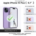 thumbnail image 6 of Compatible with iPhone 15 Plus Case, Silicone Shockproof Slim Thin Phone Case for iPhone 15 Plus (6.7 inch), (Light Purple), 6 of 12