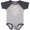 Heather and Navy, variant on Inktastic Pismo Beach California Trip Surfing Boys or Girls Baby Bodysuit