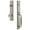 Satin Nickel, variant on Grandeur 848931 Carre Solid Brass Rose Dummy Full Plate "F" Grip Handleset - Nickel