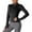 Black, variant on Womens Long Sleeve Sun Shirts UV Protection Jacket Zip-Up Mock Neck Athletic Hiking Jacket Yoga Gym Running M