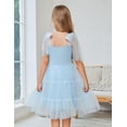 thumbnail image 3 of Arshiner Girls Dresses Summer Sleeveless Bow-Tie Straps Formal Fancy Party Birthday Tulle Dress, 3 of 6