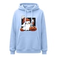 thumbnail image 2 of Only Moment Blue Women Oversized Hoodies Fall Outfits Halloween Printed Polyester More Breathable & Appealing Modern Fit Sweatshirt Sweaters XS, 2 of 4