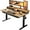 Brown, variant on CHITOOMA 63″ x 30″ Standing Desk with Drawers, Electric Height Adjustable Sit Stand Desk with Storage Shelf, 4 Memory Preset Computer Desk with Cable Management Tray for Home Office, Brown