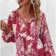 thumbnail image 3 of Camisa de manga larga de linterna para mujer,Camisa informal con cuello en V para mujer Blusa de gasa para mujer Impulsada por el rendimiento, 3 of 8