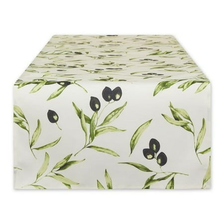 

14 x 72 in. Olives Print Outdoor Table Runner Multi Color