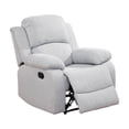 thumbnail image 2 of Hommoo Linen Manual Recliner Chairs for Living Room & Home Theater, Reclining Lounge Chair 160° Recline, Grey White, 2 of 5
