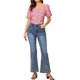 thumbnail image 2 of INSPIRAR CHIC Blusa Floral para Mujeres Cuello Cuadrado con Manga Abullonada Espalda Fruncida Top Casual Rosa XS, 2 of 7