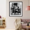 thumbnail image 3 of Historic Framed Print, [Dr. Brooks, Croton, N.Y.: having early morning cup of coffee, with his wife standing at stove], 17-7/8" x 21-7/8", 3 of 9