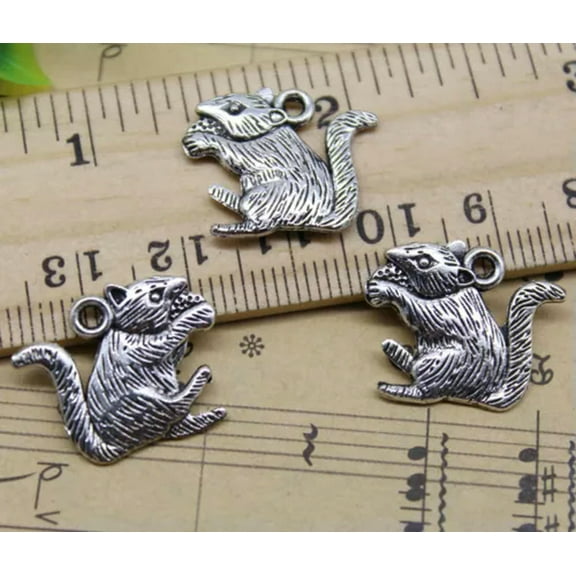 U8MO 8/20/50/100pc Jewelry Making DIY Mouse Charms Pendants 20x18mm-100pcs