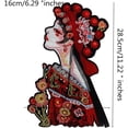 thumbnail image 4 of Chinese Opera Embroidered Patches Sequin Peking Opera Sew on Patch Traditional Drama HuaDan Custom Applique DIY Decor Fabric Badge, 4 of 7