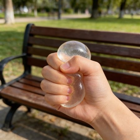 Coconut Oil Squishy - Coconut Oil Stress Ball,Realistic Clear Squeeze Fidget Toys Jelly Relief Texture Coconut Oil Squishies for Adult