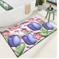 thumbnail image 5 of 3D Diatomaceous Earth Mat Soft Bathtub Mat Earth Soft Mat Absorption Quick Drying Anti-Slip Washable 16.9 x 31.4 inch (Pear), 5 of 14